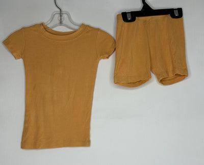 Plain Jane Short Pjs, Mustard, size 3