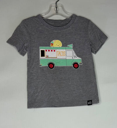 W&F Taco Truck Tee, Grey, size 3-4