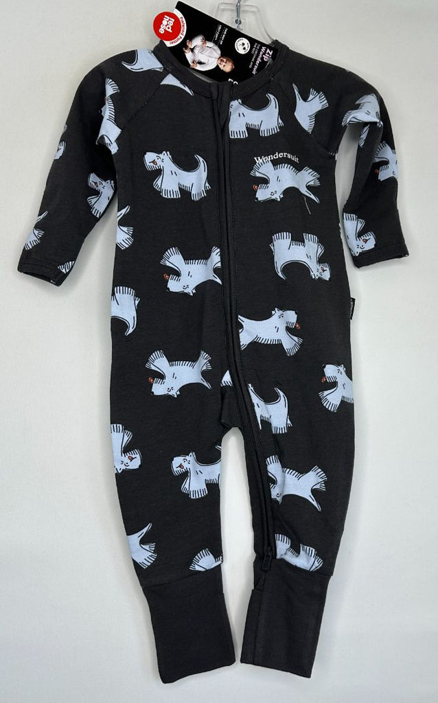 9/15まで 新品papier 25AW Lily sailor rompers Vintage 9M Lily Girls Bubble Romper Nautical Sailor Anchor Print