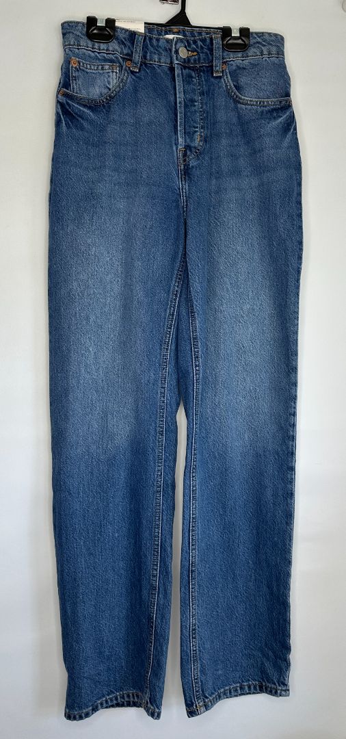 H&M Denim Pant HW Straight S Blue NEW – Sailor Jack Consignment