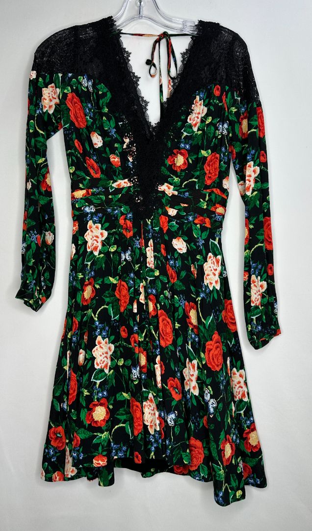 Anthropologie Lace Mini Dress XS 0 Black FLoral – Sailor Jack Consignment