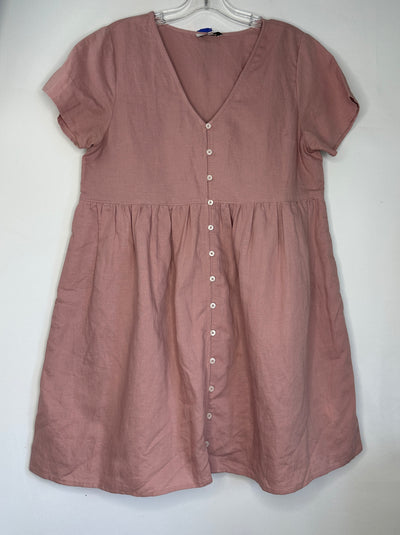 Madewell Linen Dress M Pink – Sailor Jack Consignment