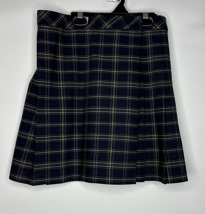 Sunday Best Plaid Skirt, Navy Grn, size 6 Small
