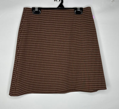Wilfred Plaid Skirt, Brown, size 6 Sm