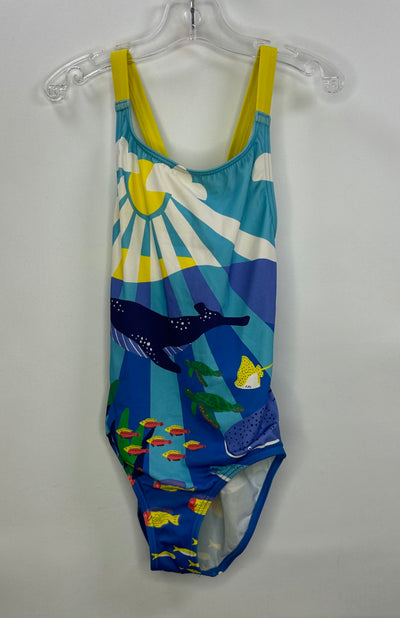 Mini Boden1pc Swimsuit, Blue/yel, size 6/7