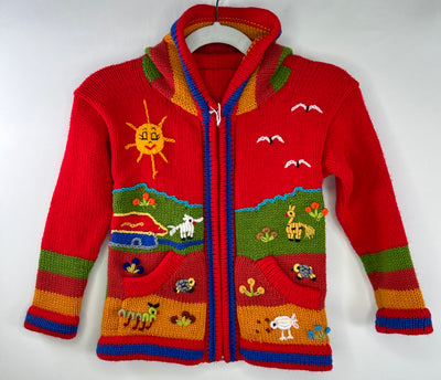 Peruvian Sweater NEW Red, 50% Wool, size 12m-24m