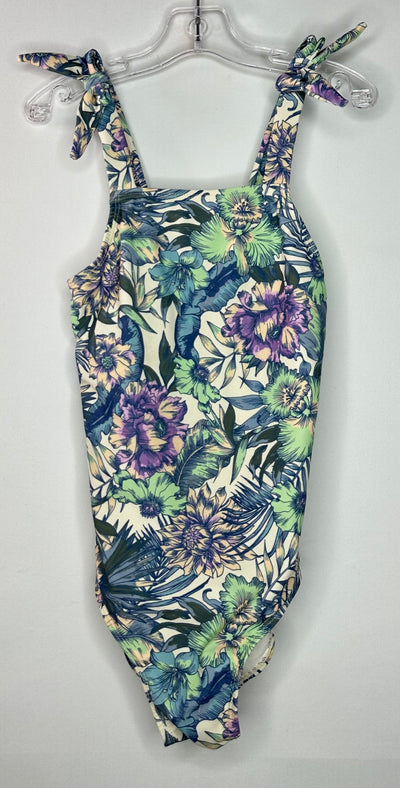 Coton On Swim Suit Floral, Blue, size 8