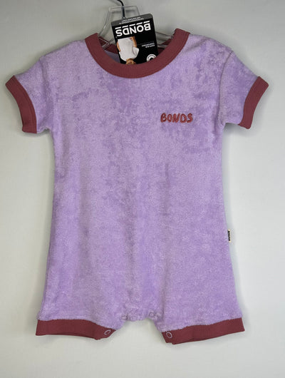 BONDS Terry Shorty New, Lilac, size 3-6m