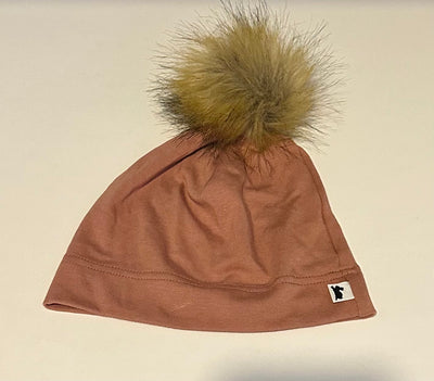 J&L Pompom Hat Toddler, Rust, size 1-3