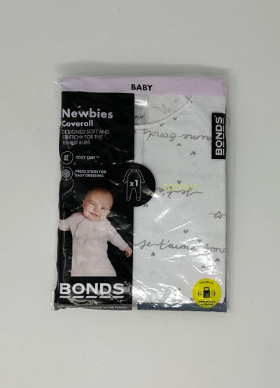 NWT Bonds Cozysuit, White, size 3-6m