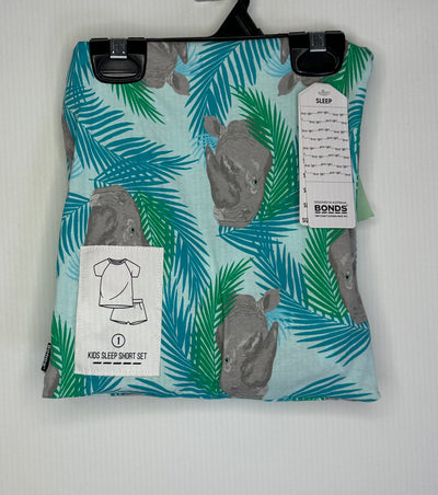 BONDS2pc Short PJ NWT, Bl Rhino, size 12m-18m