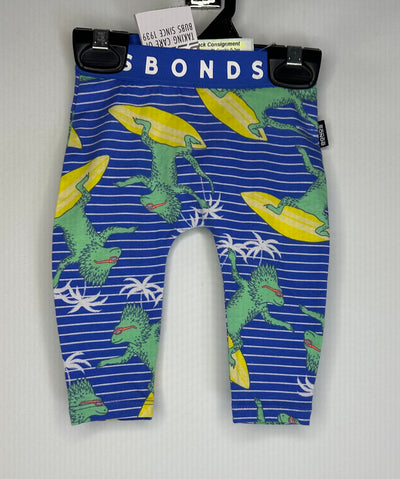 BONDS Stretchies Pant NWT, Bl Gecko, size 0-3m