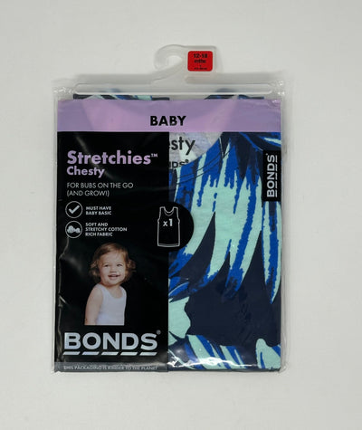 BONDS Stretchies Chesty, Blue NIP, size 12m-18m