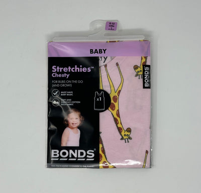 BONDS Stretchies Chesty, Pink Gir, size 6m-12m