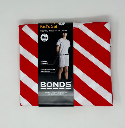 BONDS 2pc Short PJ NWT, Red Wht, size 8