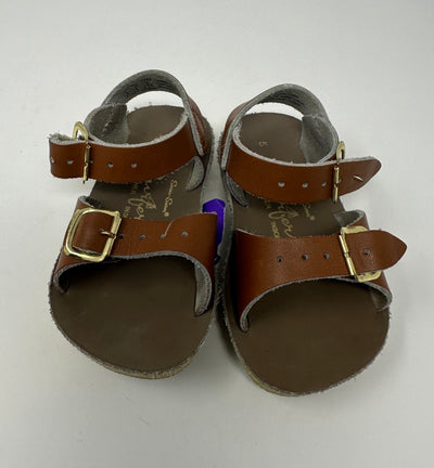 Saltwater Sandals Leather, Brown, size 4