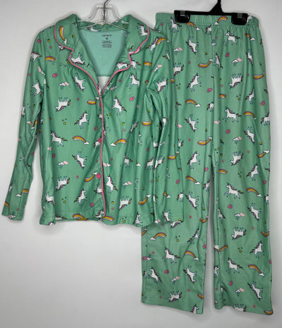 Carters 2pc Flannel PJ, Mint, size 10