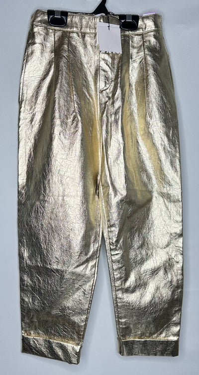 Zara Fancy Pants NWT, Gold, size 10