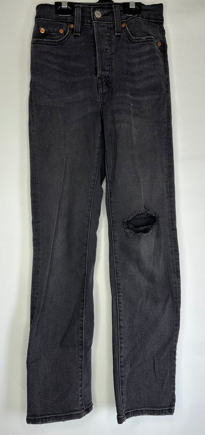 Levis Wedgie Denim, Black, size 23/XXS