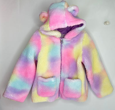 H&M Pastel Fuzzy Coat, Bear Ear, size 4-6