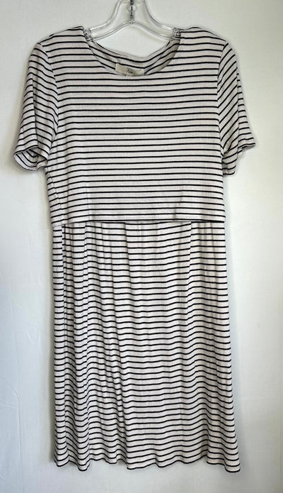 Ripe Striped Dress, White, size XL