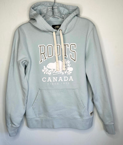 Roots Logo Hoodie, Blue, size S