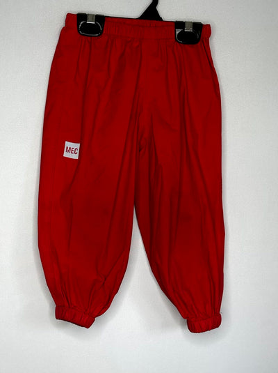 Mec Heritage Rain Pants, Red, size 24M