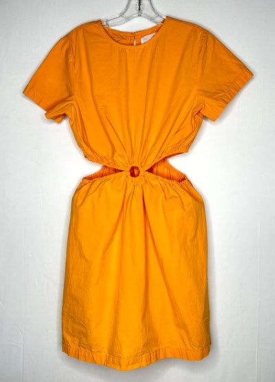 Zara Cut Out Dress, Mustard, size 11-12