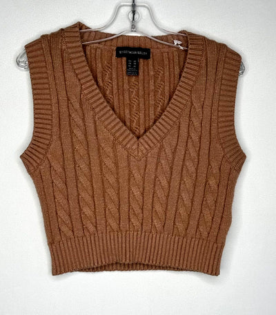 Streetwear Knit Vest, Brown, size XSmall