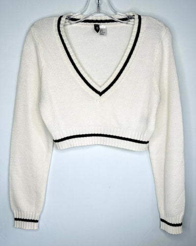 Divided Sweater, Cream Bl, size Small
