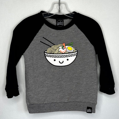 Whistle & Flute Crew Top, Blk Grey, size 1-2yr