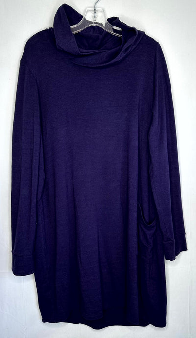 Gilmour Bamboo Dress, Eggplant, size XL