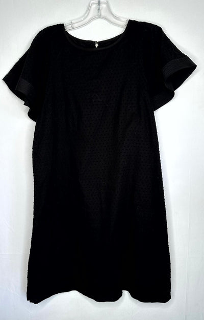 J Crew Ruffle Sleeve Dres, Black, size XL
