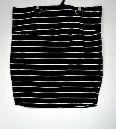 Thyme Stripe Skirt, Blk Wht, size Large