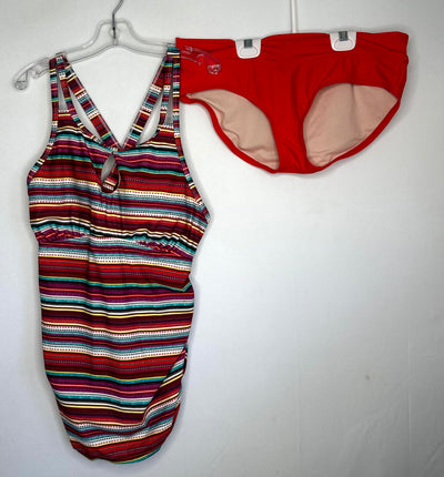 Thyme 2pc Swim Suit, Red, size Small