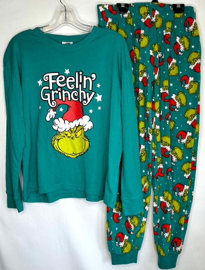 Family Grinch PJ 2pc Feel, Green, size Adult M