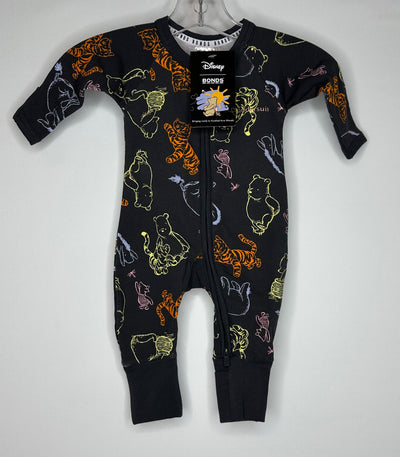 BONDS X Pooh Wondersuit, Charcoal, size New Born