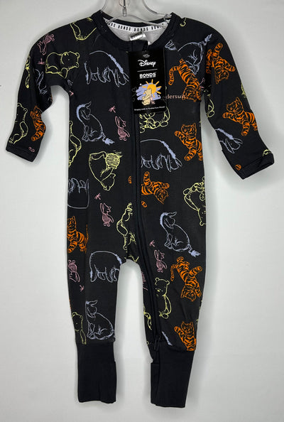 BONDS X Pooh Wondersuit, Charcoal, size 0-3m
