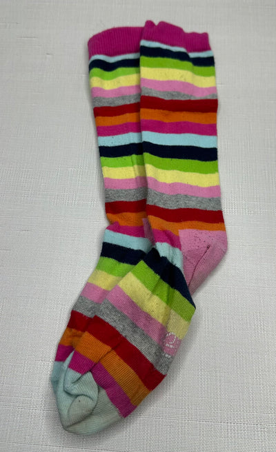 Crew Cuts Stripe Sock, Rainbow, size 8-11yr
