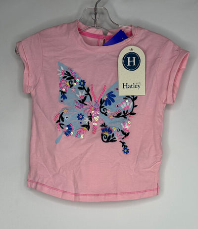 NWT Hatley Butterfly Tee, Pink, size 3